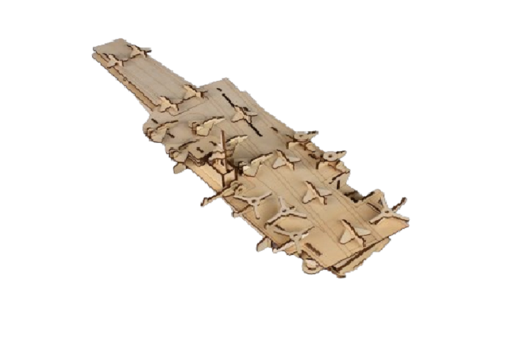 Bouwpakket DIY eD Puzzel Vliegdekschip van hout
