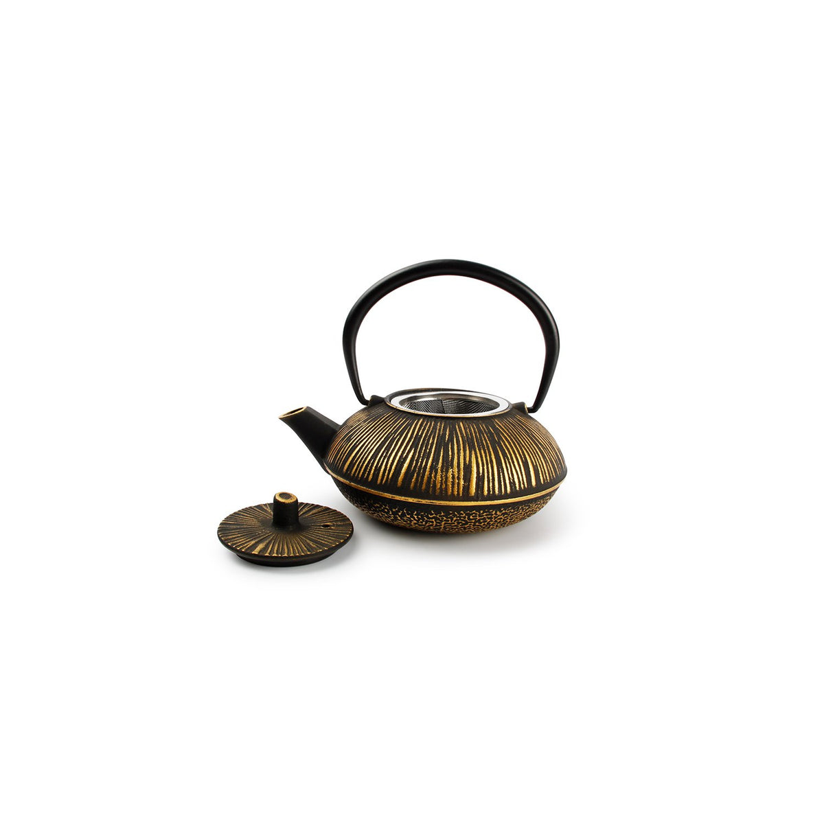 Theepot 50cl strepen goud/zwart My Tea