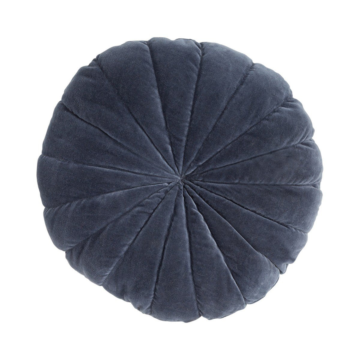 Flower kussen blauw dia40x12cm