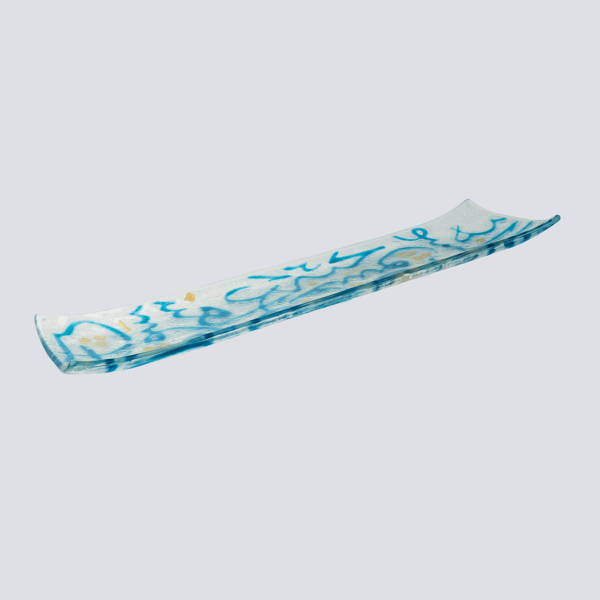 Goud u vorm lang 42x11 goud en blauw