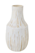 J-Line vaas - keramiek - lichtbeige/wit - L