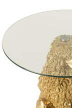J-Line bijzettafel Poedel Rond - polyresin - goud