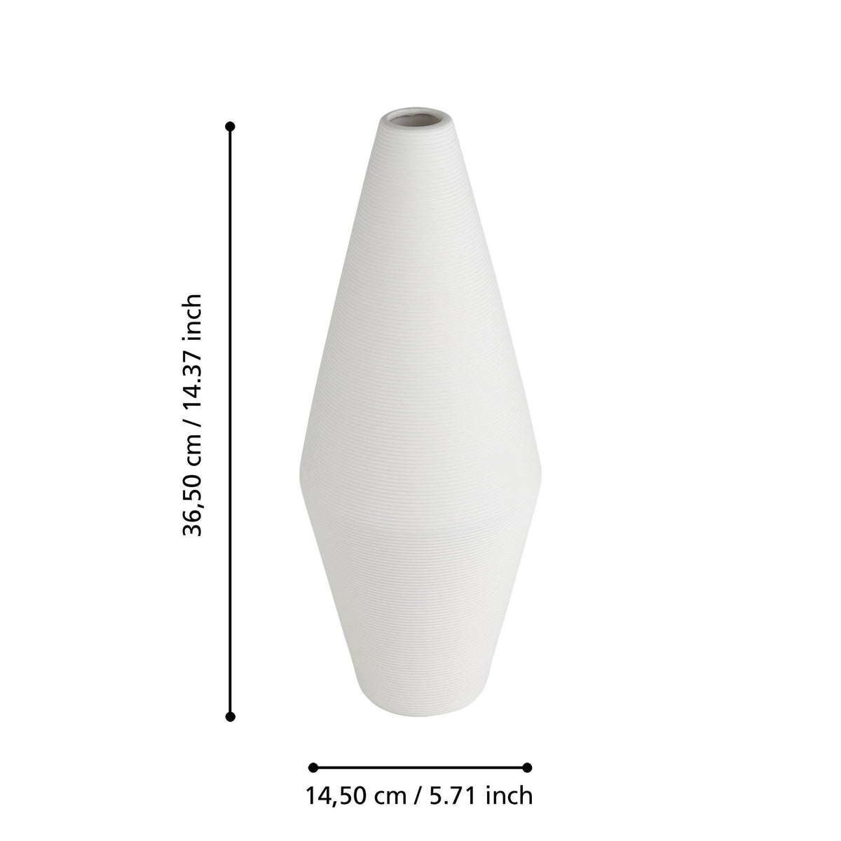 Vaas Mitane Wit 14,5x36,5cm