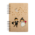 Duurzaam Houten Notitieboek – Komoni – Wedding – Gerecycled papier – Navulbaar