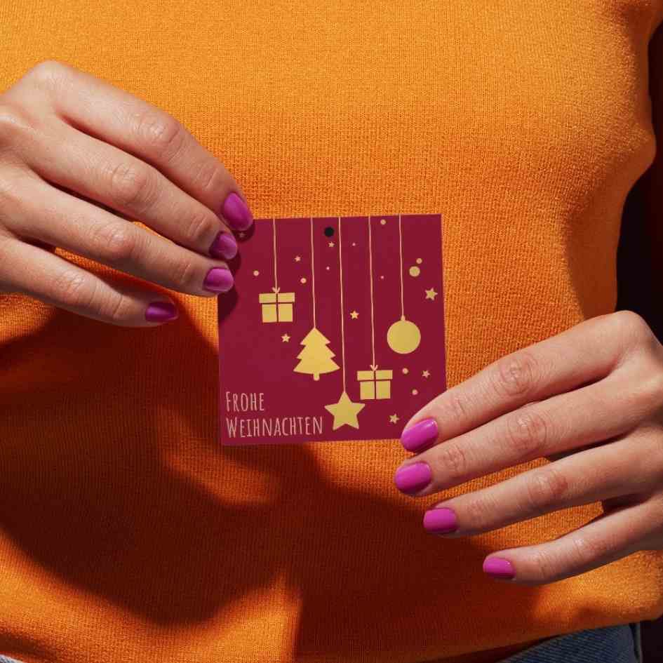 Cadeaukaartje – “Frohe Weihnachten” – 20 Stuks