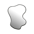 Freeform Wave zwarte wandspiegel – modern decoratief accent