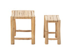 J-Line Sokkels Chamonix - dennenhout - naturel - set van 2