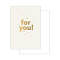 Basics text minikaartjes - 20 stuks - off-white - for you