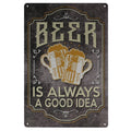 Bier goed idee Retro Wandbord 30x20