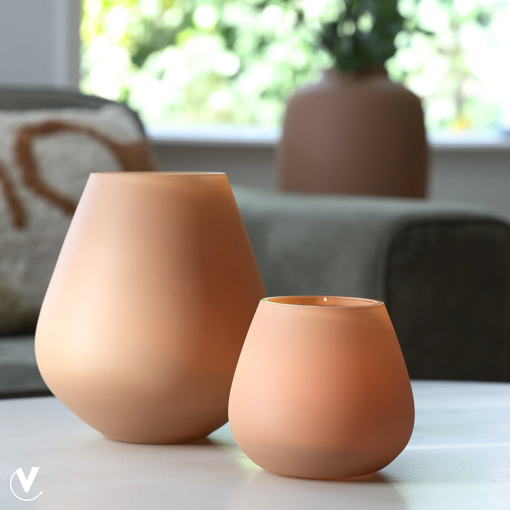 Waxinelichthouder - Tasman XS matte sand (set van 2 stuks)