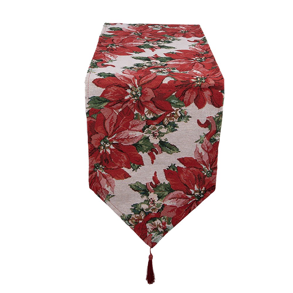 Tafelloper Kerst 33x180 cm Beige Polyester