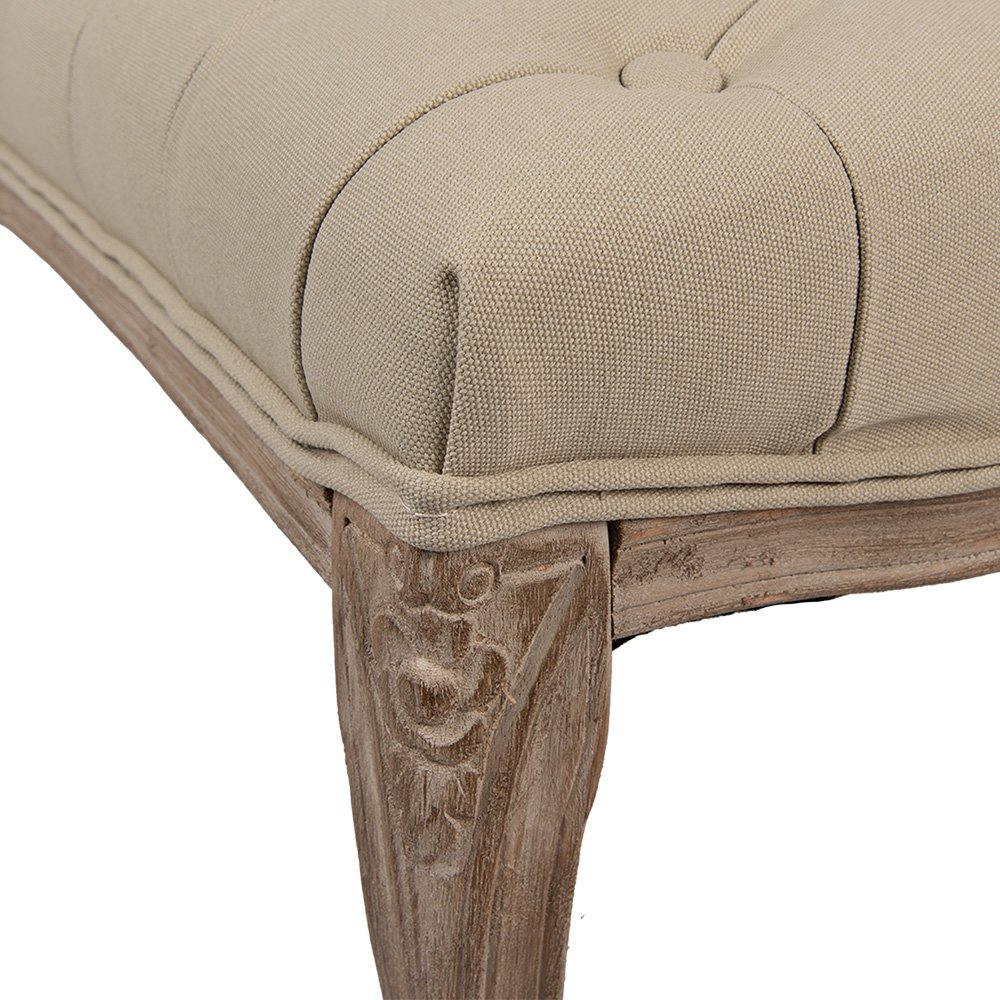 Bankje 112x36x50 cm Bruin Beige Hout