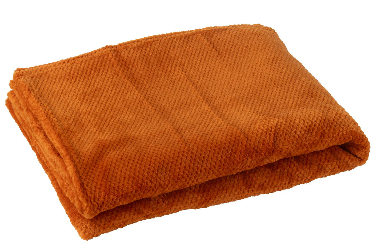 J-Line deken Snuggle - polyester - oranje