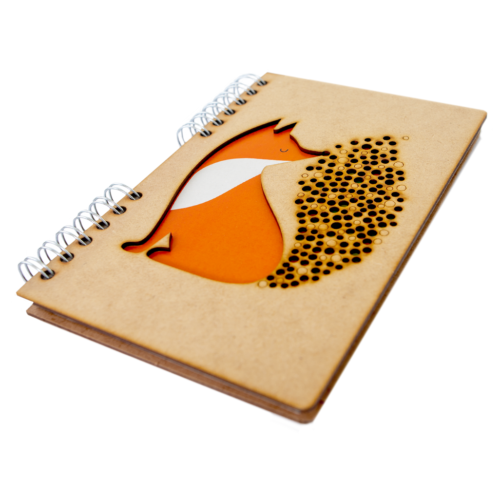 Duurzaam Houten Notitieboek – Komoni – Andy Westface – Fox – Little Fire – Vos – Gerecycled papier – Navulbaar