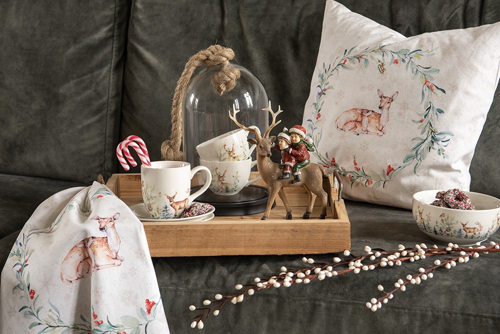 Kop en Schotel 200 ml Wit Keramiek Hert Servies