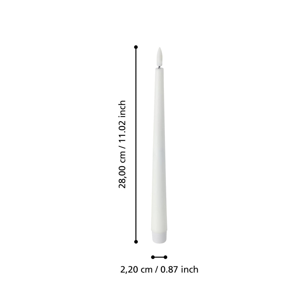 LED Kaars Kavieng Wit 28x2cm