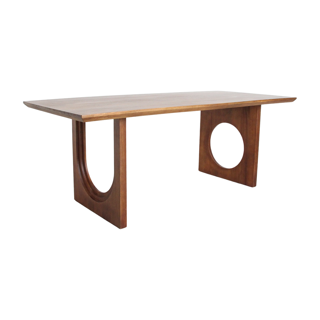 Bullnose Chamfered mangohouten eettafel mix