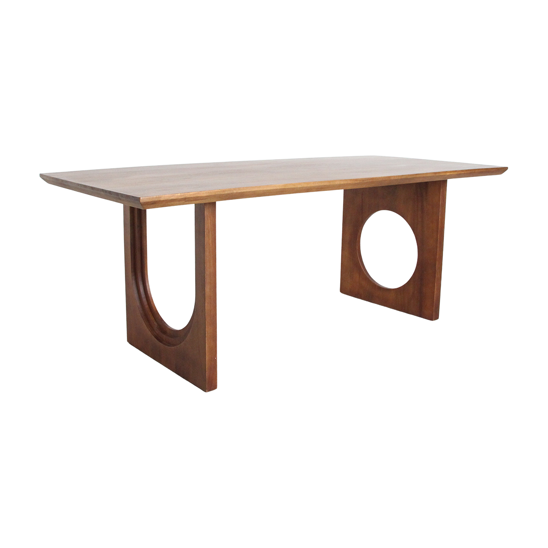 Bullnose Chamfered mangohouten eettafel mix