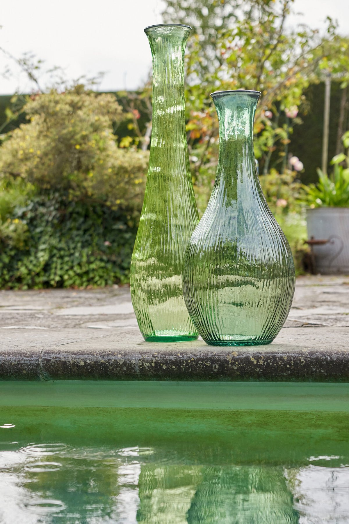 J-Line vaas - glas - lichtgroen
