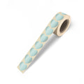 Metallic mint mini hearts - Cadeaustickers op rol - 500 stuks