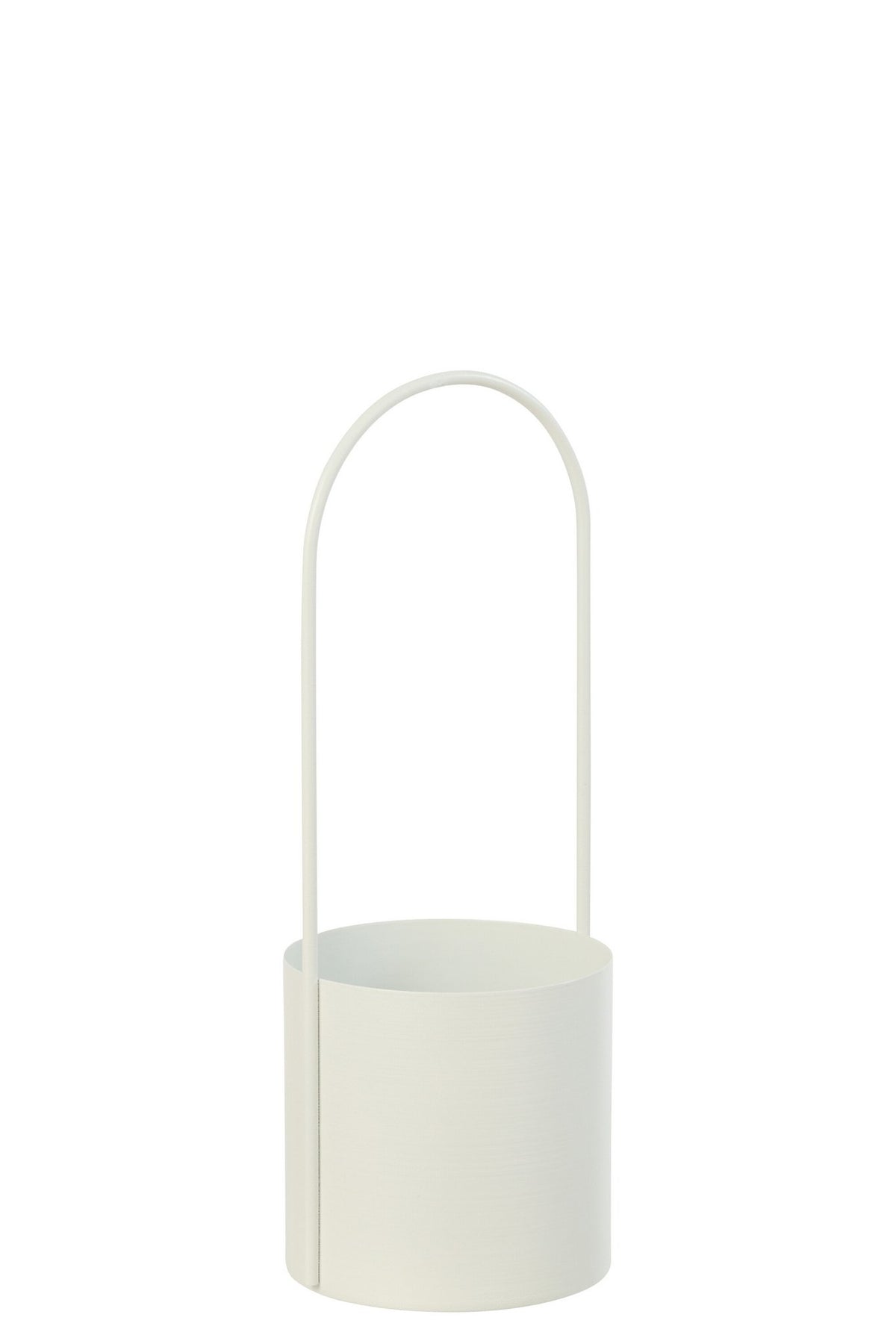 J-Line bloempot - ijzer - wit - M