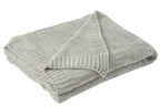 J-Line deken Chenille - polyester - grijs
