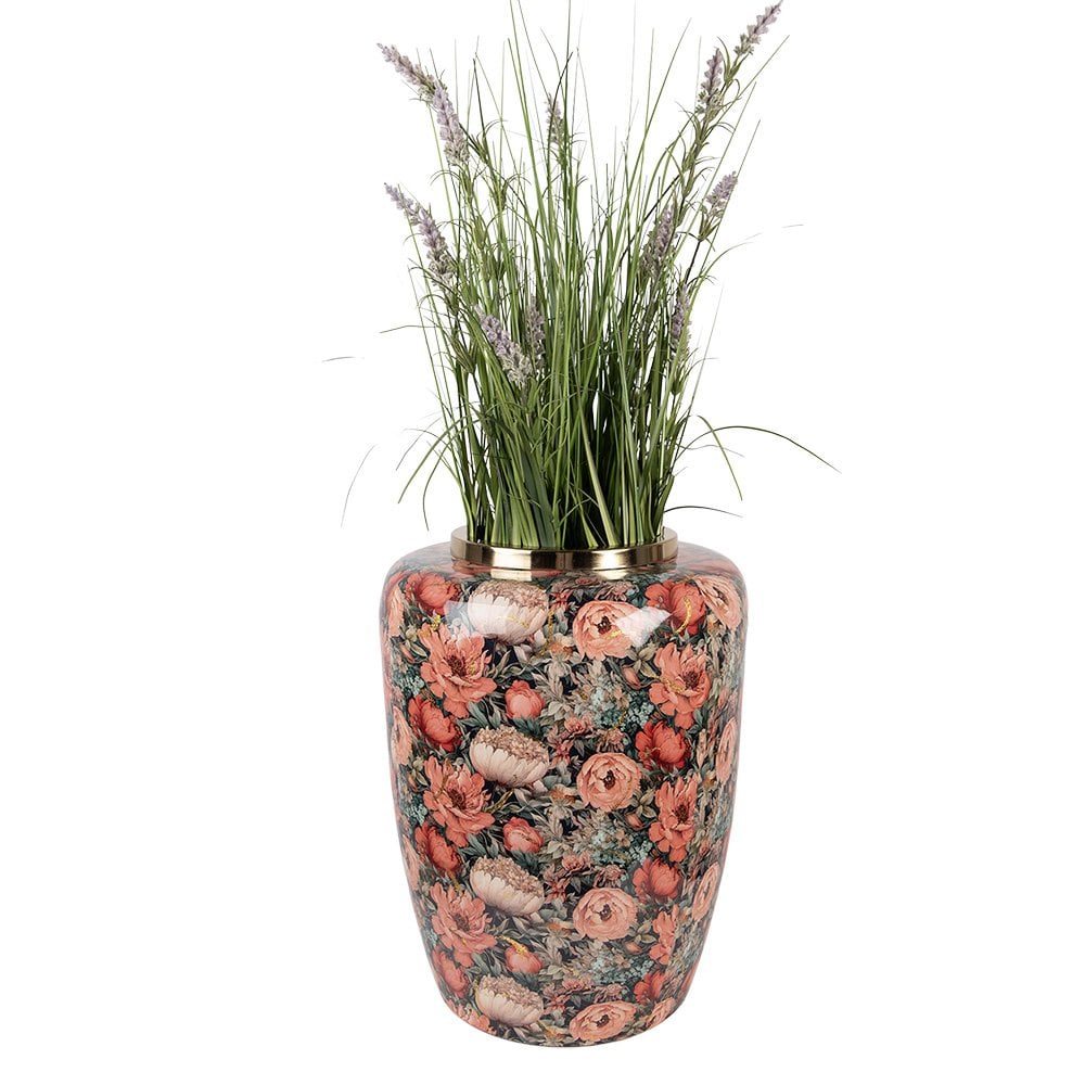 Vaas Ø 33x44 cm Groen Metaal