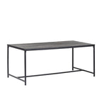 Moderne eettafel – zwart mangohout en houtskool metalen frame – industriële stijl