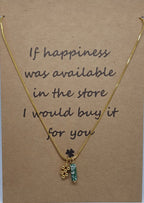 Ketting snake met bedeltje en edelsteen hanger