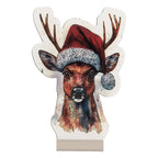 Kerst Infinity Spiegel Lamp Hert 16x5x25 cm Bruin Kunststof