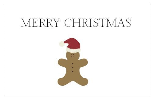 Set kaartjes Gingerbread man
