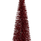 Kerstdecoratie Beeld Kerstboom Ø 20x50 cm Rood Hout