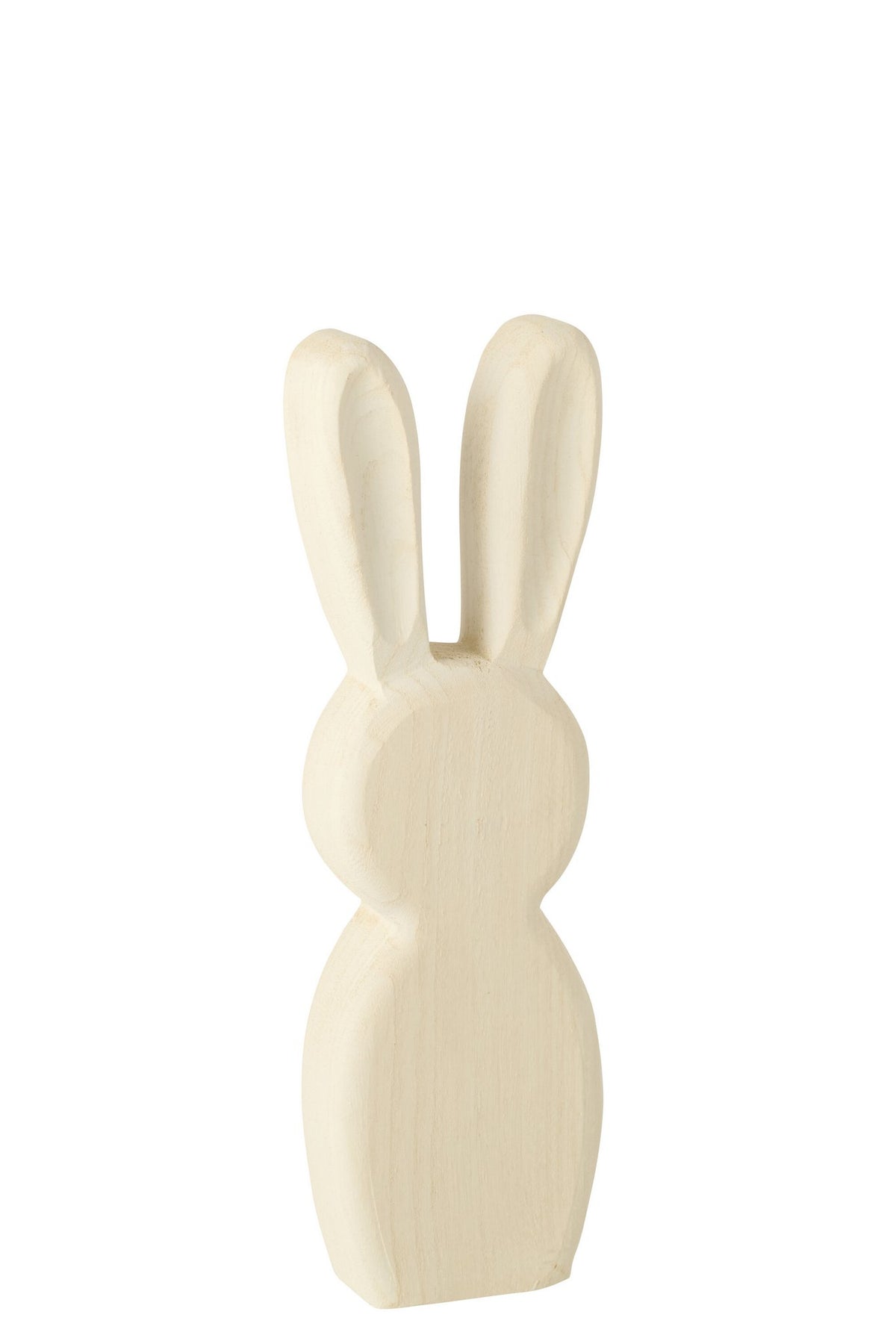 J-Line decoratie Konijn Staand - hout - wit - S