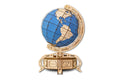 Eco Wood Art (EWA) 3D Mechanische Puzzel, Globe Blauw, 396, 32x32x50,5cm