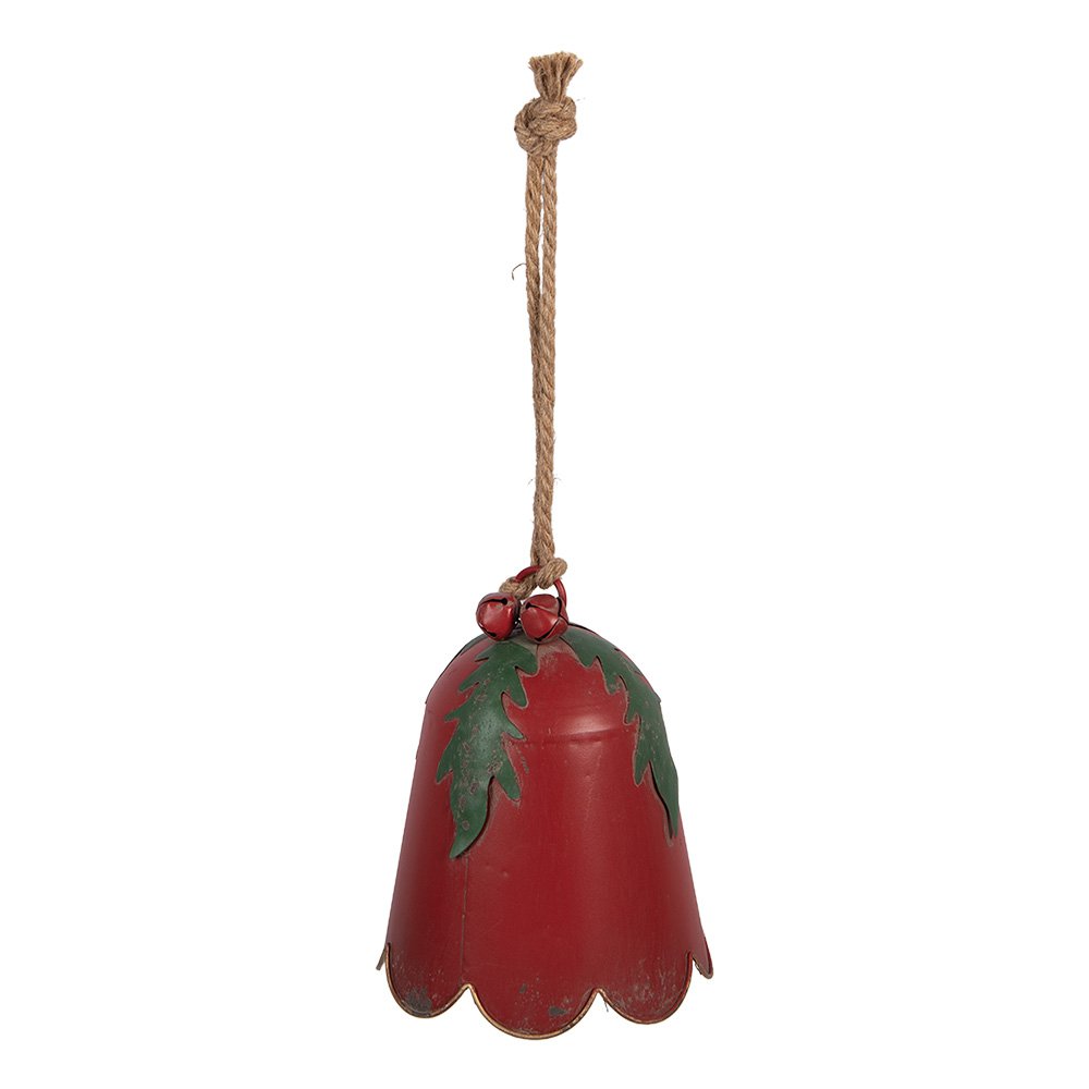 Kerstdecoratie Beeld Bel bel Ø 16x20 cm Rood Metaal