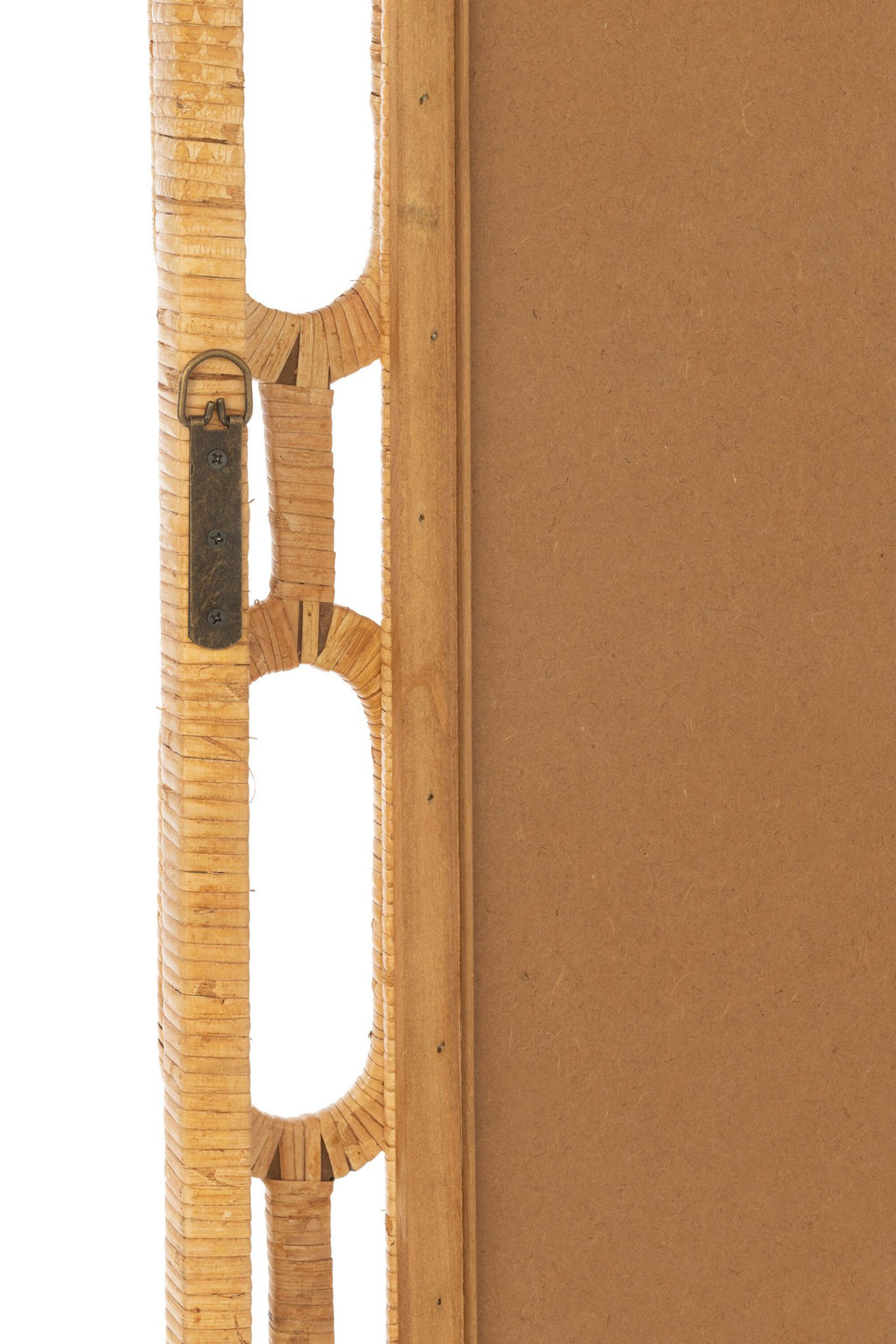 J-Line spiegel Ring - hout - naturel - L