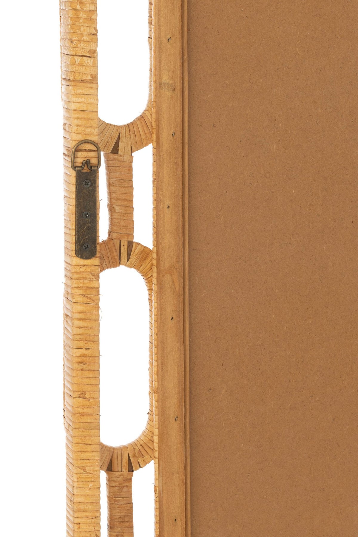 J-Line spiegel Ring - hout - naturel - L