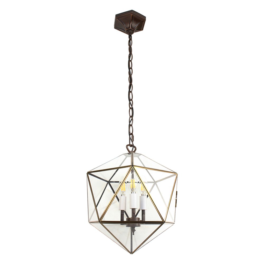 Hanglamp 30x30x160 cm transparant metaal Hanglamp Eettafel