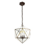 Hanglamp 30x30x160 cm transparant metaal Hanglamp Eettafel