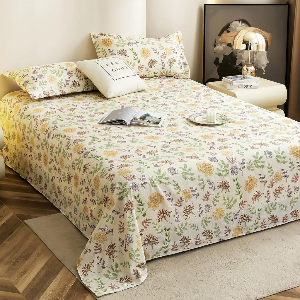 Kingsize laken - Cloud Cotton 300 TC - Bloemenontwerpset