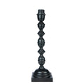 Lampvoet ornament zwart 12x12x40cm