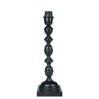 Lampvoet ornament zwart 12x12x40cm