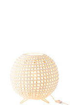 J-Line lamp Rond Getwist - metaal - wit