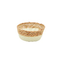 Stro mand met plastic 8x18/14cm naturel/licht groen