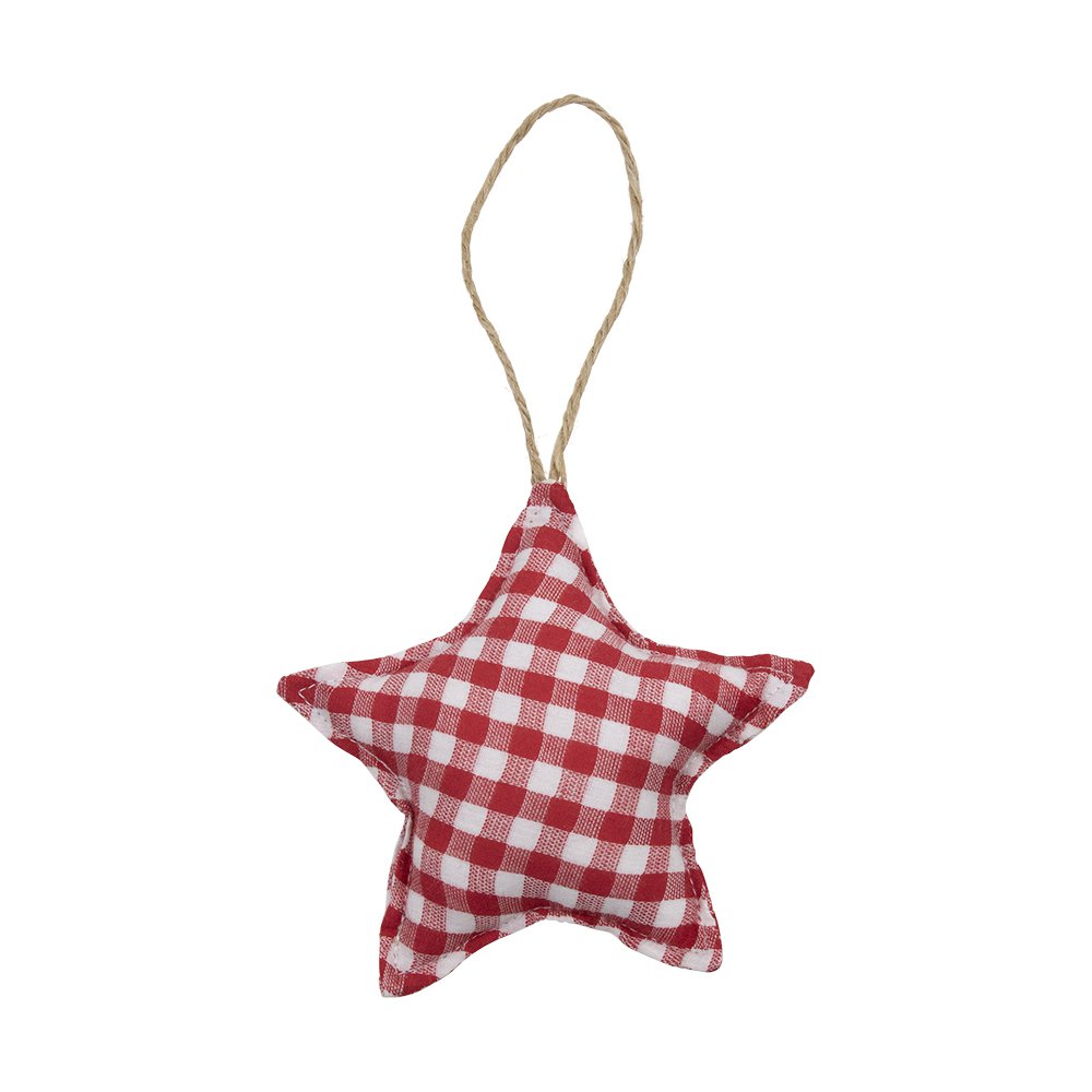 Hanger katoen ster rood 16cm