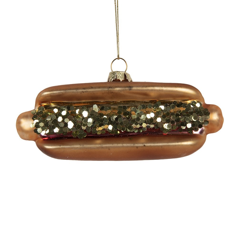 Kersthanger 13x4x6 cm Bruin Glas