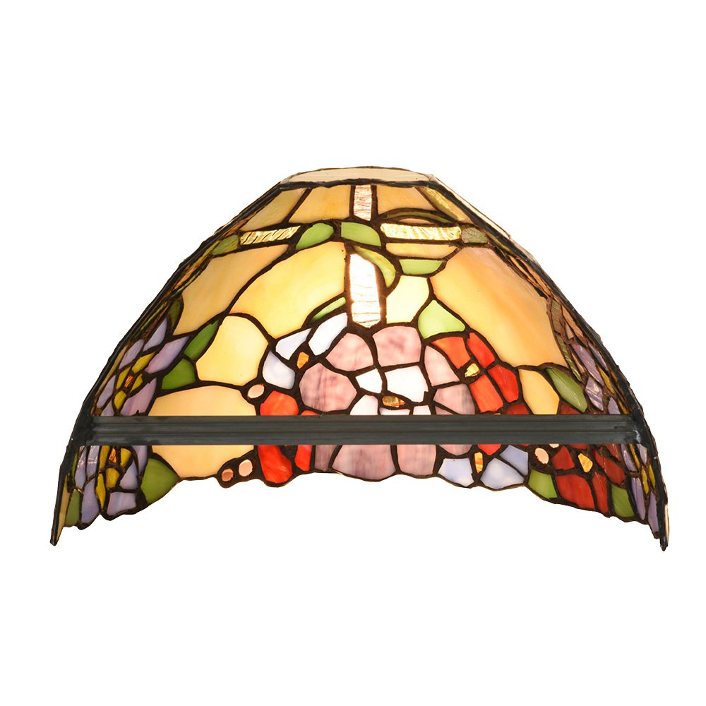 Wandlamp Tiffany 30x15x18 cm Groen Beige Glas Tiffany Lampen