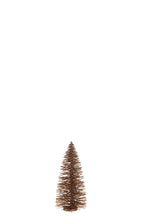 J-Line decoratie Kerstboom Glitter - hout - bruin - medium