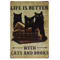Katten Retro Wandbord 30x20