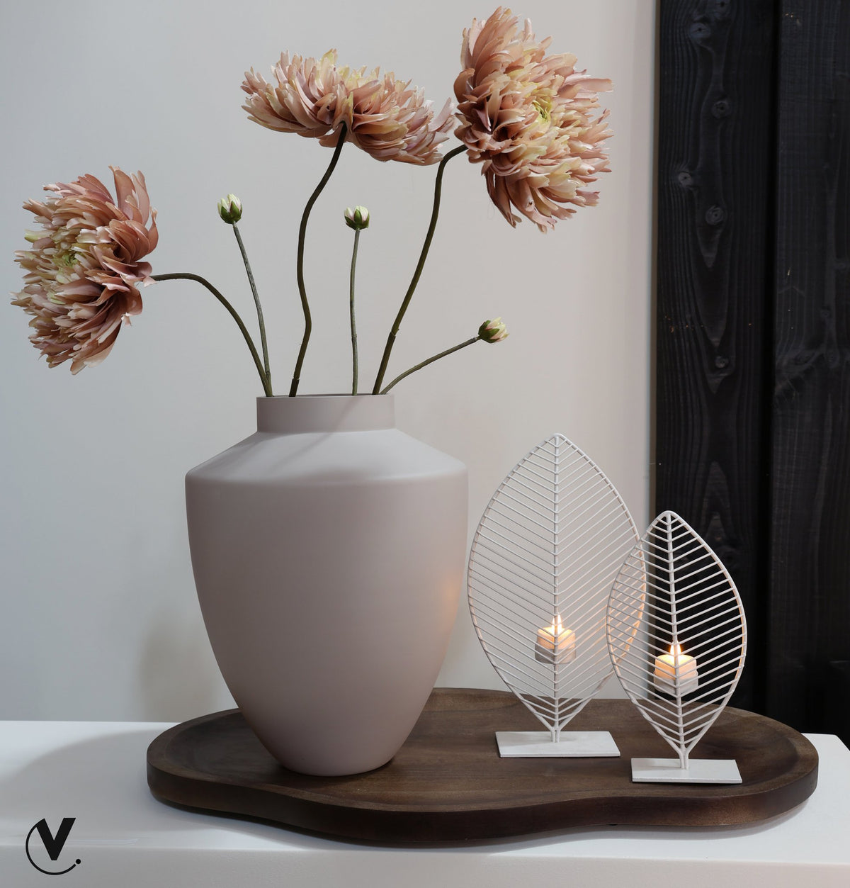 Waxinelichthouder - Minas ivory